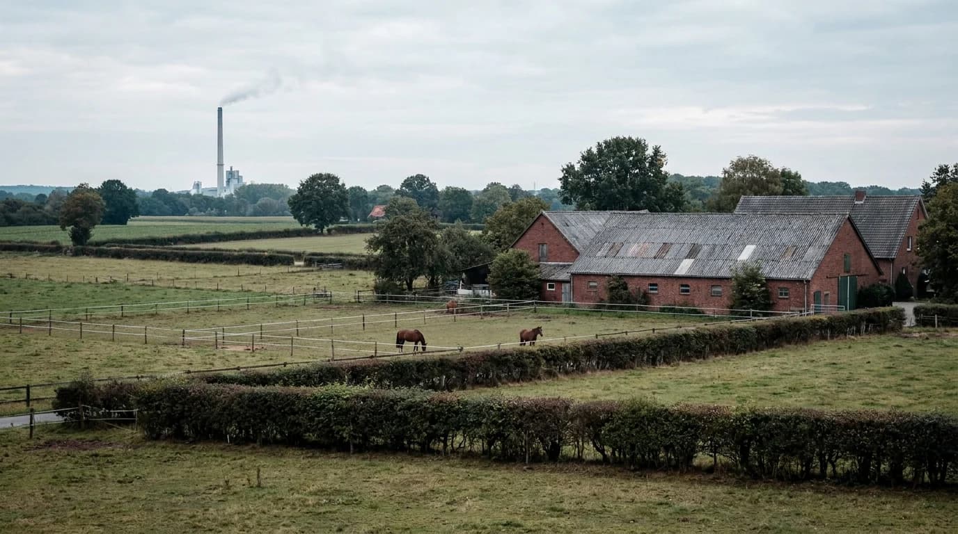 Asbest-Gutachter bei der Begehung eines Gebäudes im Kreis Warendorf