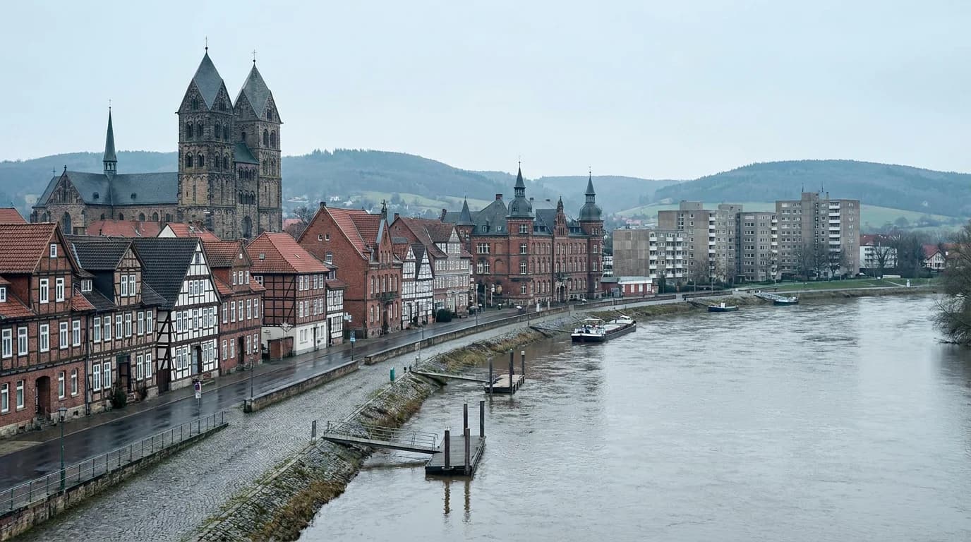 Asbest-Gutachter bei der Begehung eines Gebäudes in Minden